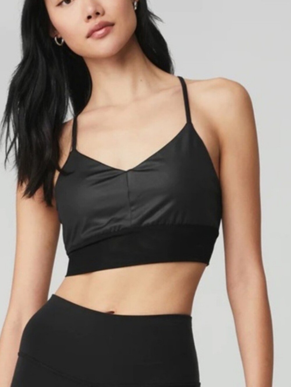 ALO Yoga Black Strappy Sports Bralette